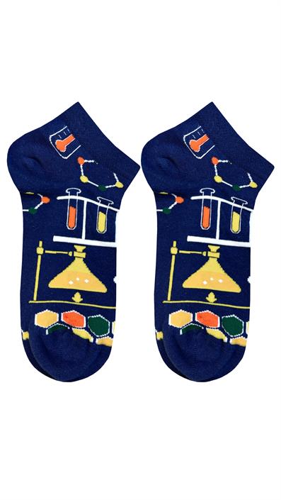 جوارب منقوشة، جوارب باللون الأزرق الداكن، تجربة