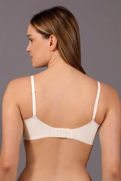 بدون خياطة، غير مبطن، مغطى، بدون أسلاك، خصر متقاطع، حمالة صدر أساسية من نوع B Cup EKRU