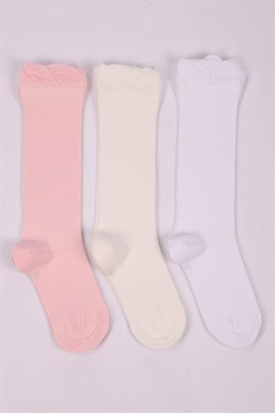 جوارب بناتي 3 قطع تحت الركبة ASORTI