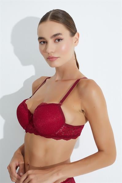 مبطن B كوب الدانتيل الصدرية كلاريت ريد