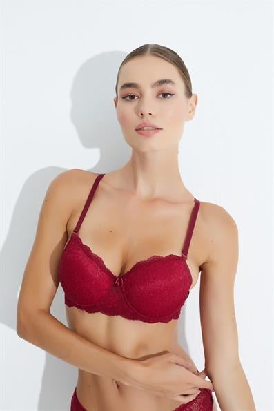 مبطن B كوب الدانتيل الصدرية كلاريت ريد