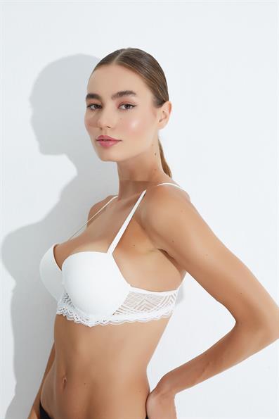 مبطن المطر منقوشة الدانتيل كأس B ECRU