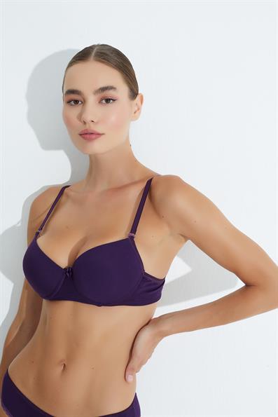 حمالة صدر واسعة غير مبطنة باللون الأرجواني