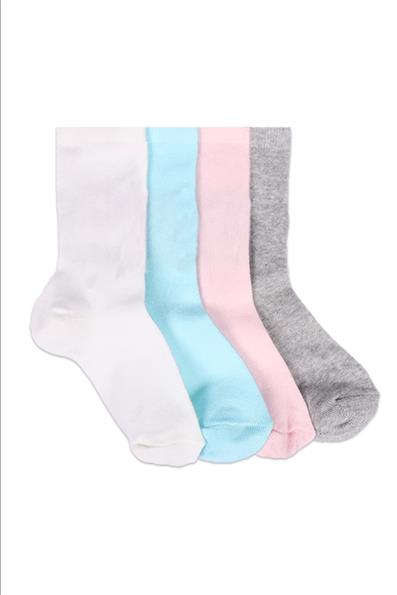 طقم من 4 جوارب بناتي منقوشة على شكل قلب ASORTI