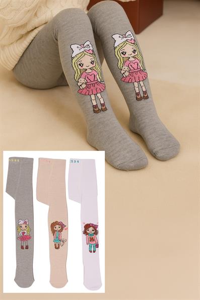 مجموعة جوارب طويلة للفتيات مكونة من 3 قطع ASORTİ