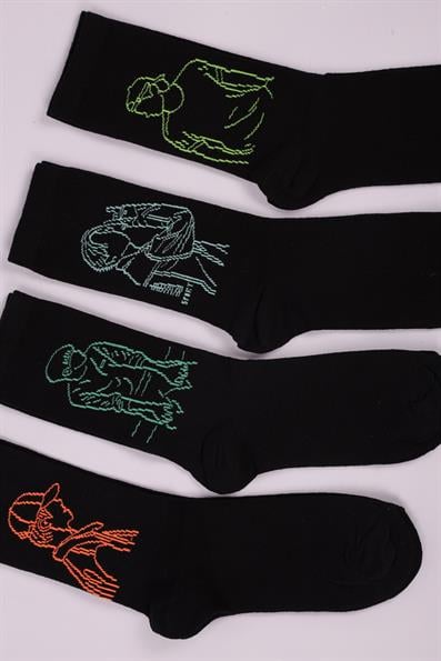 مجموعة شخصيات مكونة من 4 جوارب للأولاد ASORTI