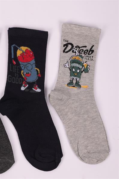 مجموعة شخصيات مكونة من 4 جوارب للأولاد ASORTI