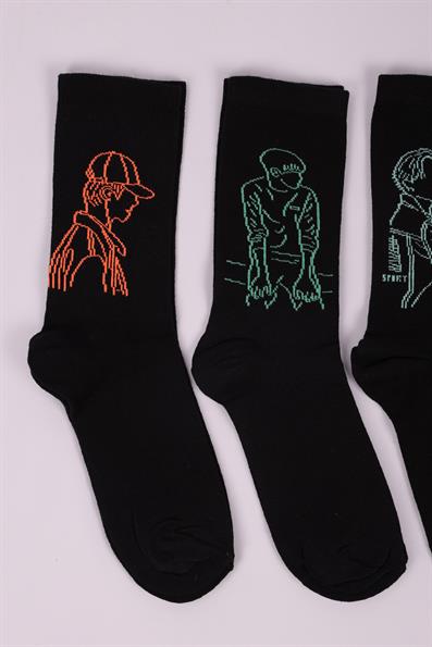 مجموعة شخصيات مكونة من 4 جوارب للأولاد ASORTI