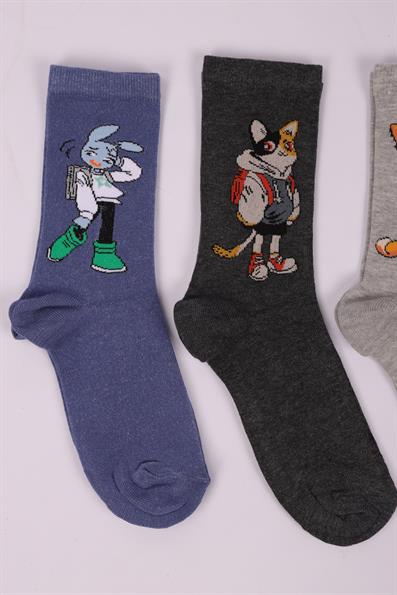 مجموعة شخصيات مكونة من 4 جوارب للأولاد ASORTI