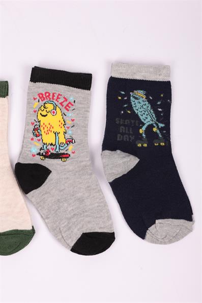 مجموعة شخصيات مكونة من 4 جوارب للأولاد ASORTI