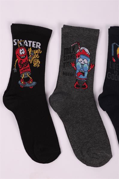 مجموعة شخصيات مكونة من 4 جوارب للأولاد ASORTI