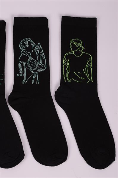 مجموعة شخصيات مكونة من 4 جوارب للأولاد ASORTI