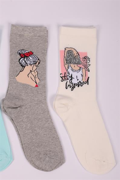 مجموعة شخصيات مكونة من 4 جوارب للفتيات ASORTI