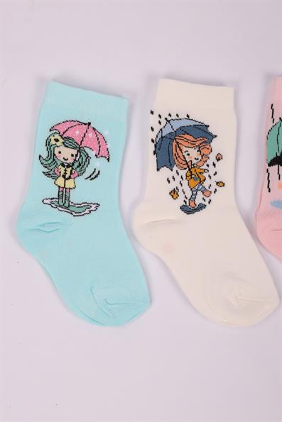 مجموعة شخصيات مكونة من 4 جوارب للفتيات ASORTI