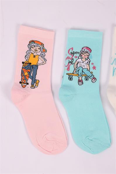 مجموعة شخصيات مكونة من 4 جوارب للفتيات ASORTI