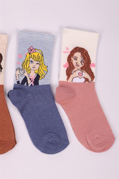 مجموعة شخصيات مكونة من 4 جوارب بناتي ASORTı 4