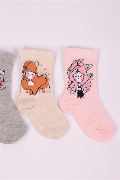 مجموعة شخصيات مكونة من 4 جوارب للفتيات ASORTI