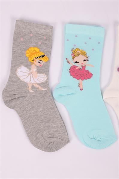 مجموعة شخصيات مكونة من 4 جوارب للفتيات ASORTI