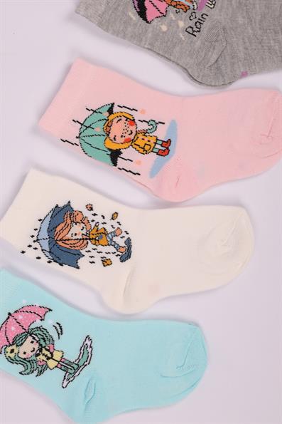 مجموعة شخصيات مكونة من 4 جوارب للفتيات ASORTI