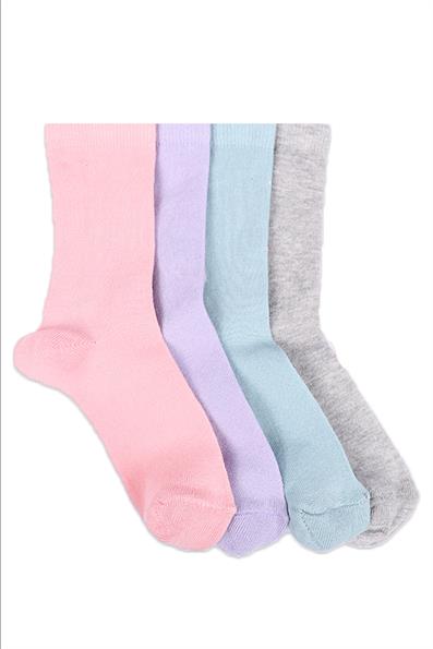طقم جوارب بناتي مكون من 4 قطع بنمط قطة ASORTI