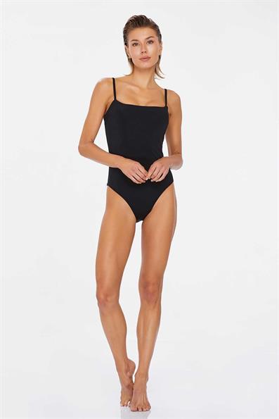 LESEDİ ROPE STRAP BACK DROP SWIMSUIT BLACK
