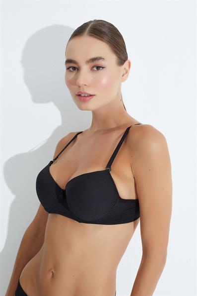 حمالة صدر أساسية بدون حشوة صغيرة باللون الأسود