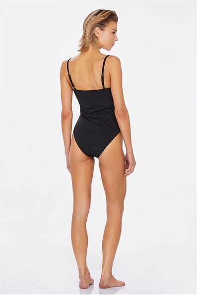 OKAL STRAPPED SWIMSUIT BLACK