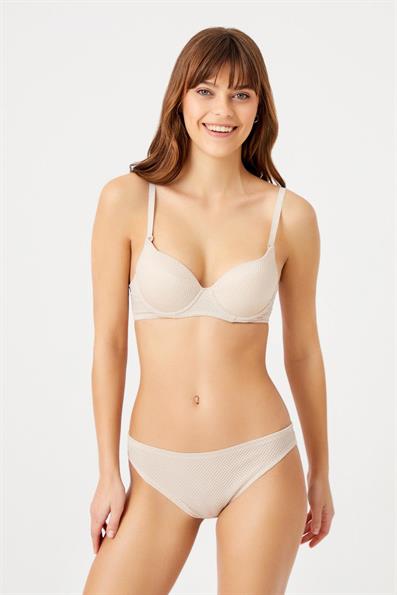 HONEYCOMB PATTERNED BRA SET TEN