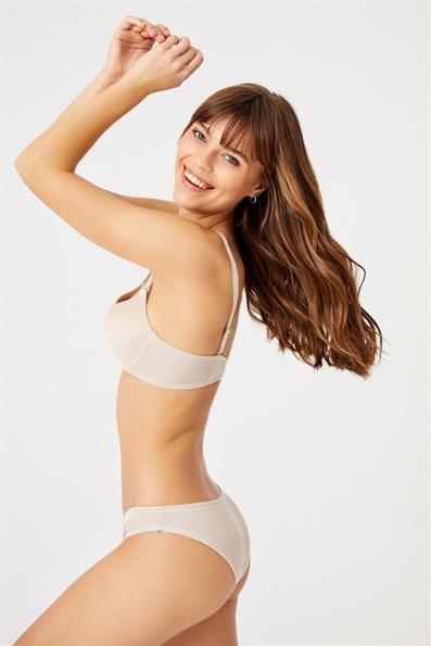 HONEYCOMB PATTERNED BRA SET TEN