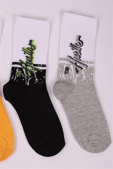 مجموعة من 4 جوارب للأولاد بشعار ASORTI