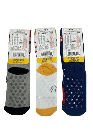 طقم منشفة مضادة للانزلاق لشخصية سنوبي مكون من 3 قطع من الجوارب ASORTI