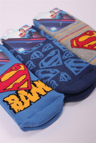 مجموعة مناشف سوبرمان وجوارب الأطفال المضادة للانزلاق ASORTI