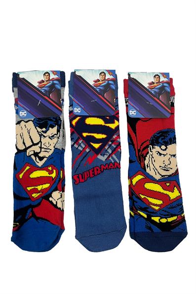 مجموعة جوارب مكونة من 3 قطع لشخصية سوبرمان