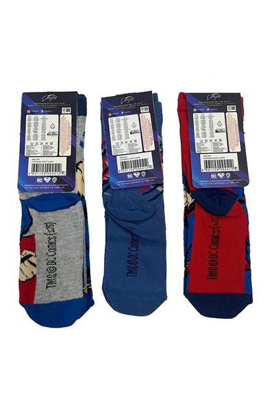 مجموعة جوارب مكونة من 3 قطع لشخصية سوبرمان