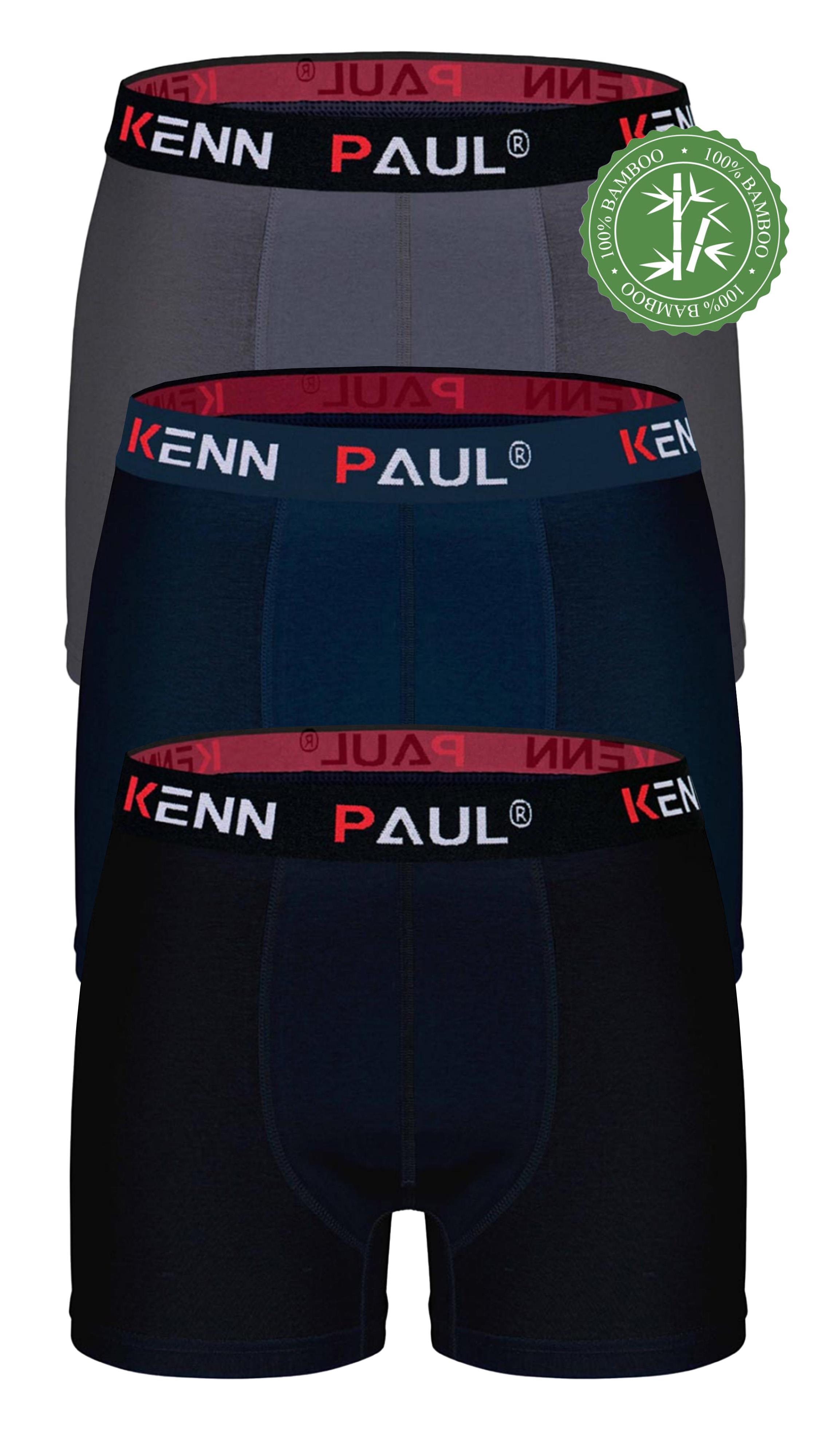 3 قطع من رابطة الملاكمين المصنوعة من الخيزران الليكرا بلون سادة