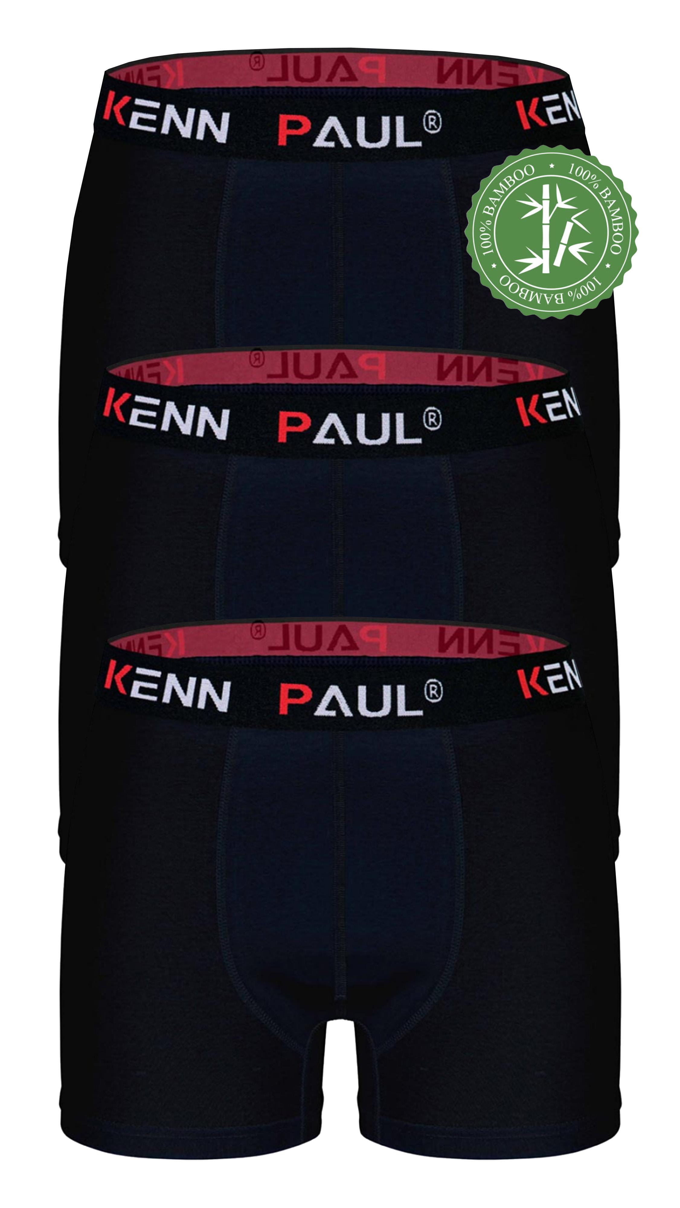 بوكسر من الخيزران الليكرا بلون أسود مكون من 3 قطع