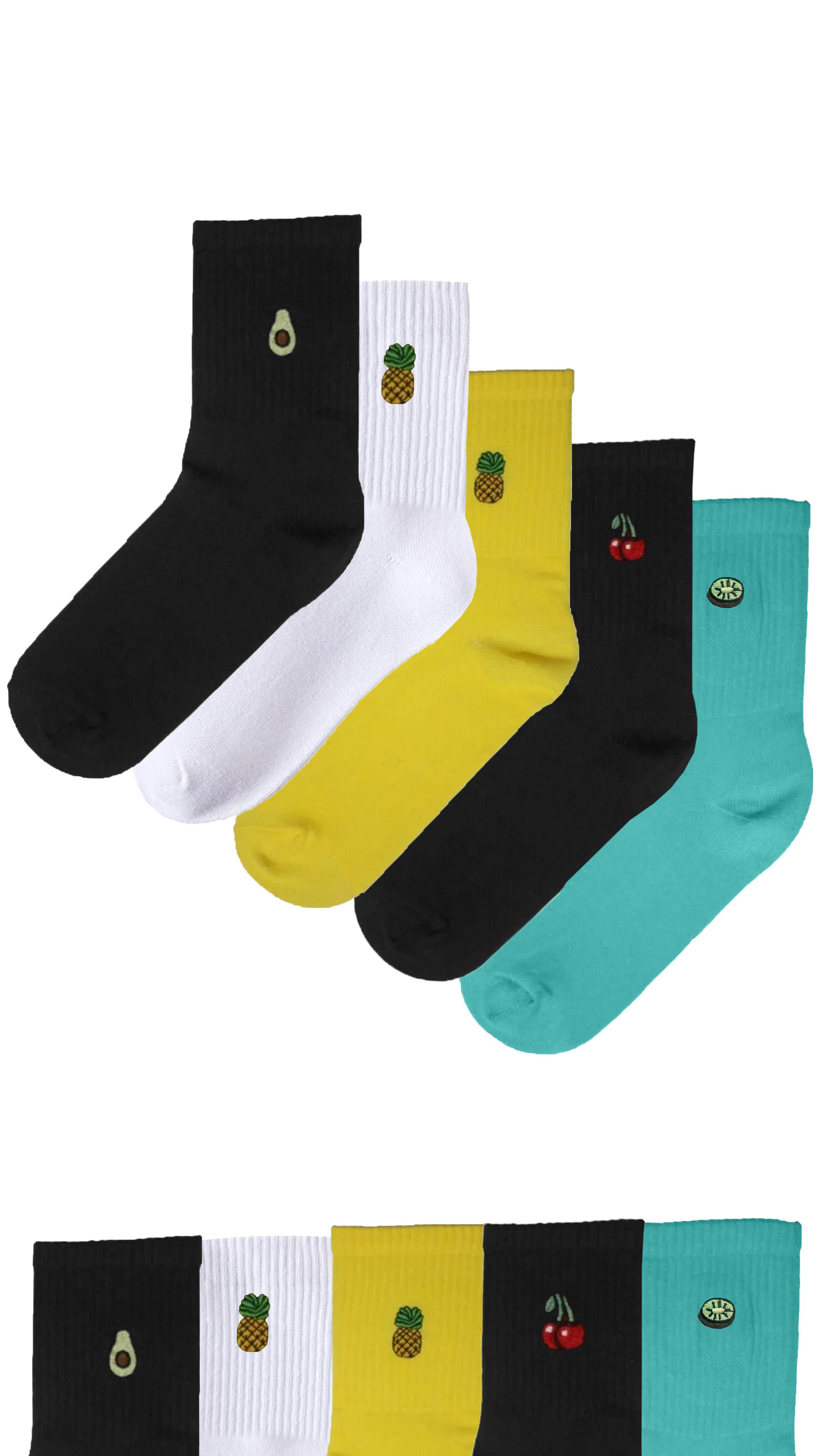 5-PIECE EMBROIDERED COLLEGE SOCKS ASSOCIATION