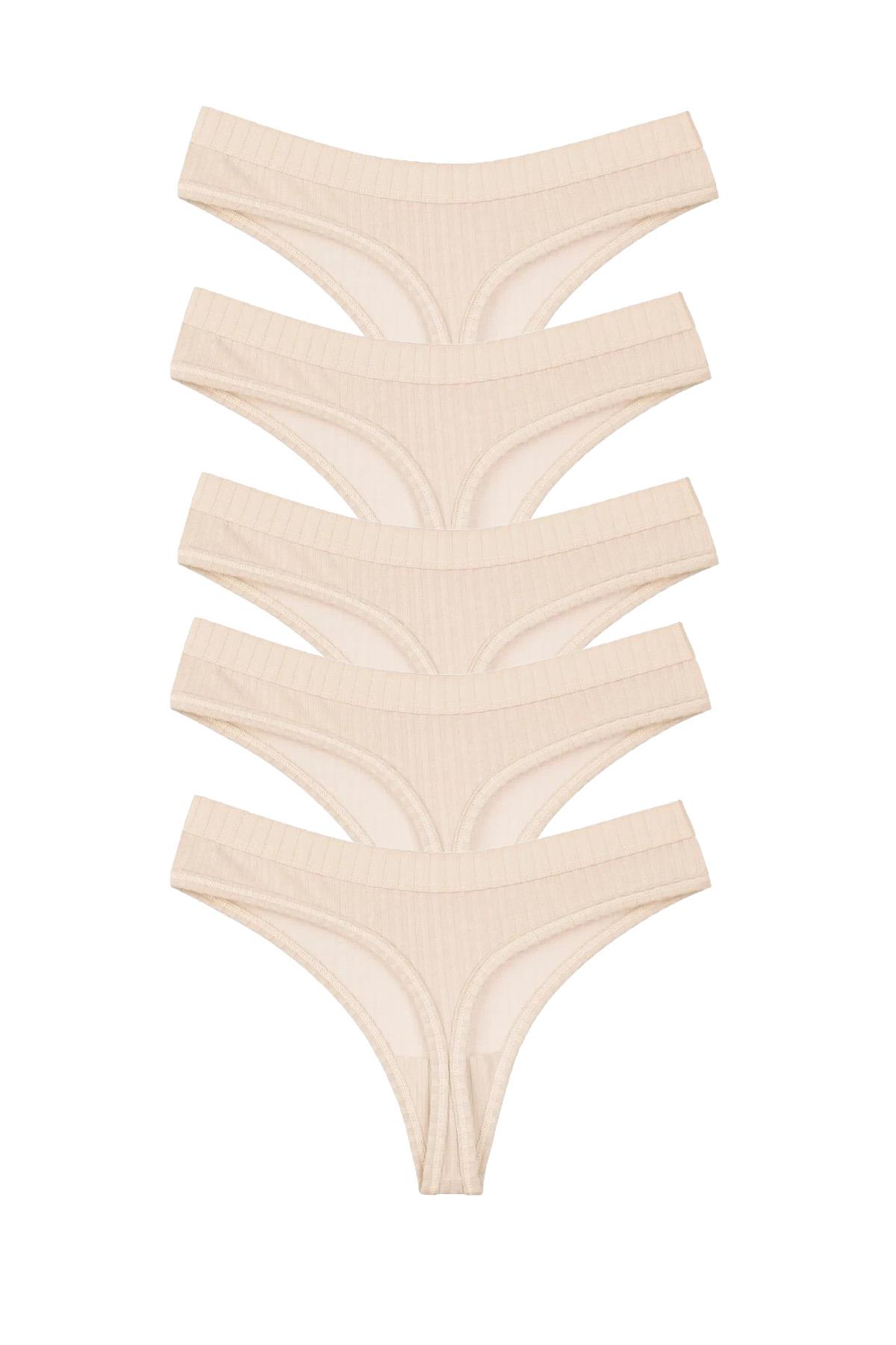 5 Pack Cotton Thong TAŞ