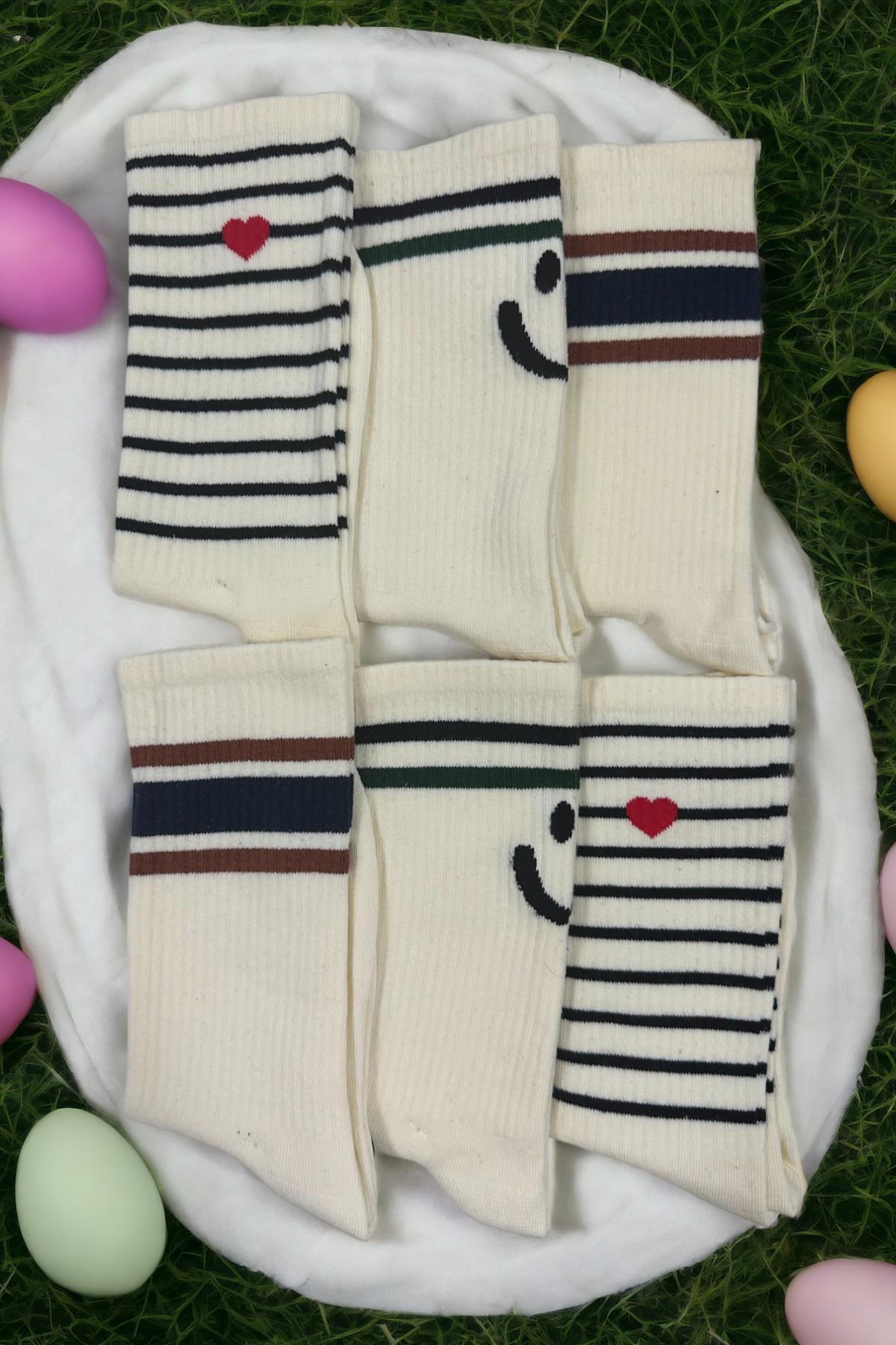 جوارب تنس منقوشة مكونة من 6 قطع ASORTI