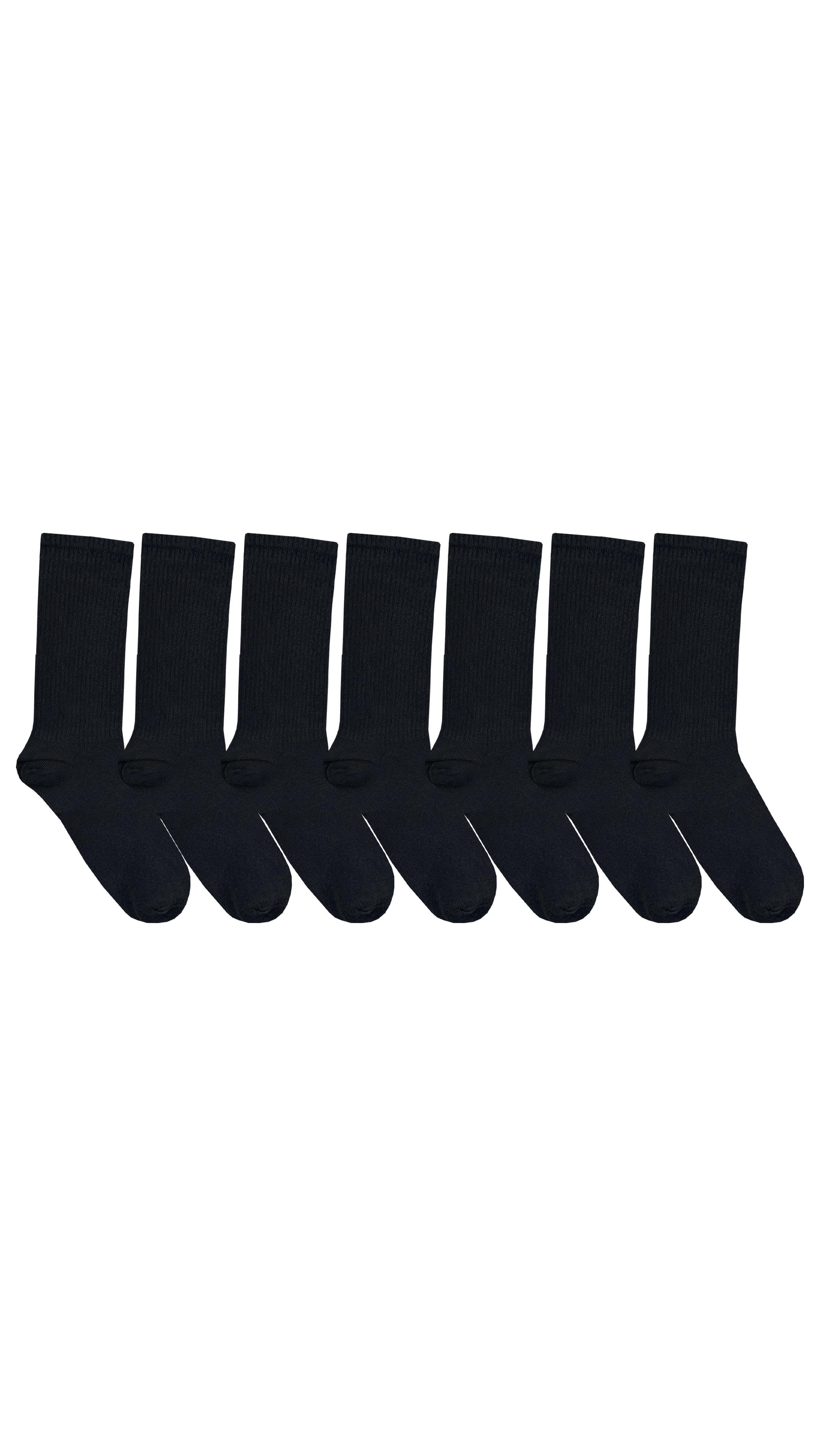 7 Piece Set Tennis Socks BLACK