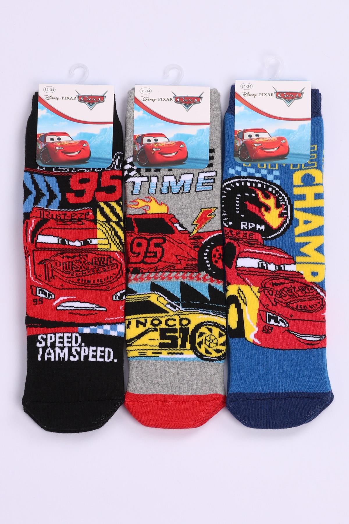 مجموعة جوارب بمقبس منشفة مضادة للانزلاق لشخصيات السيارات ASORTI