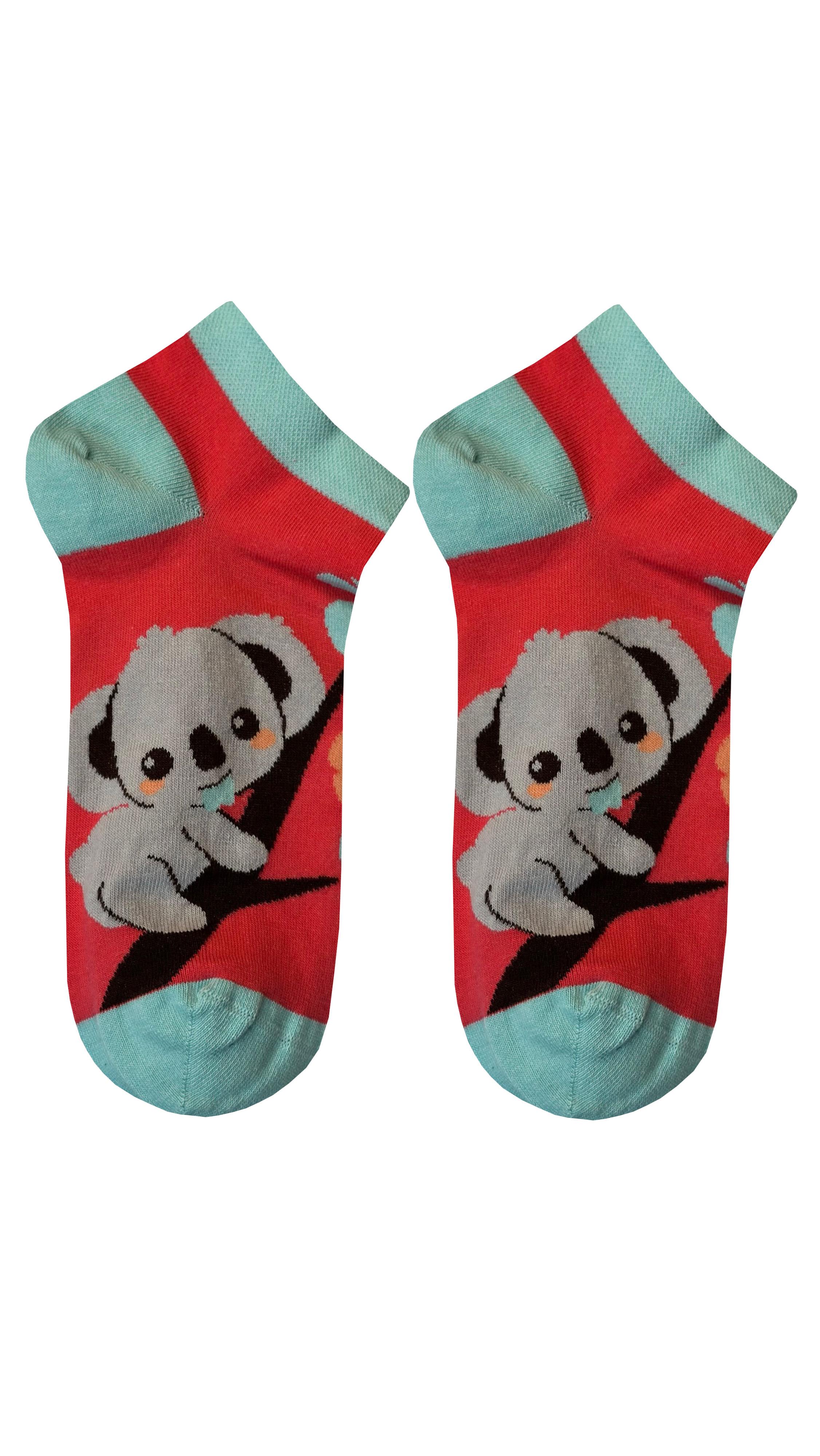 جوارب منقوشة باللون الأزرق الحمضي كوالا