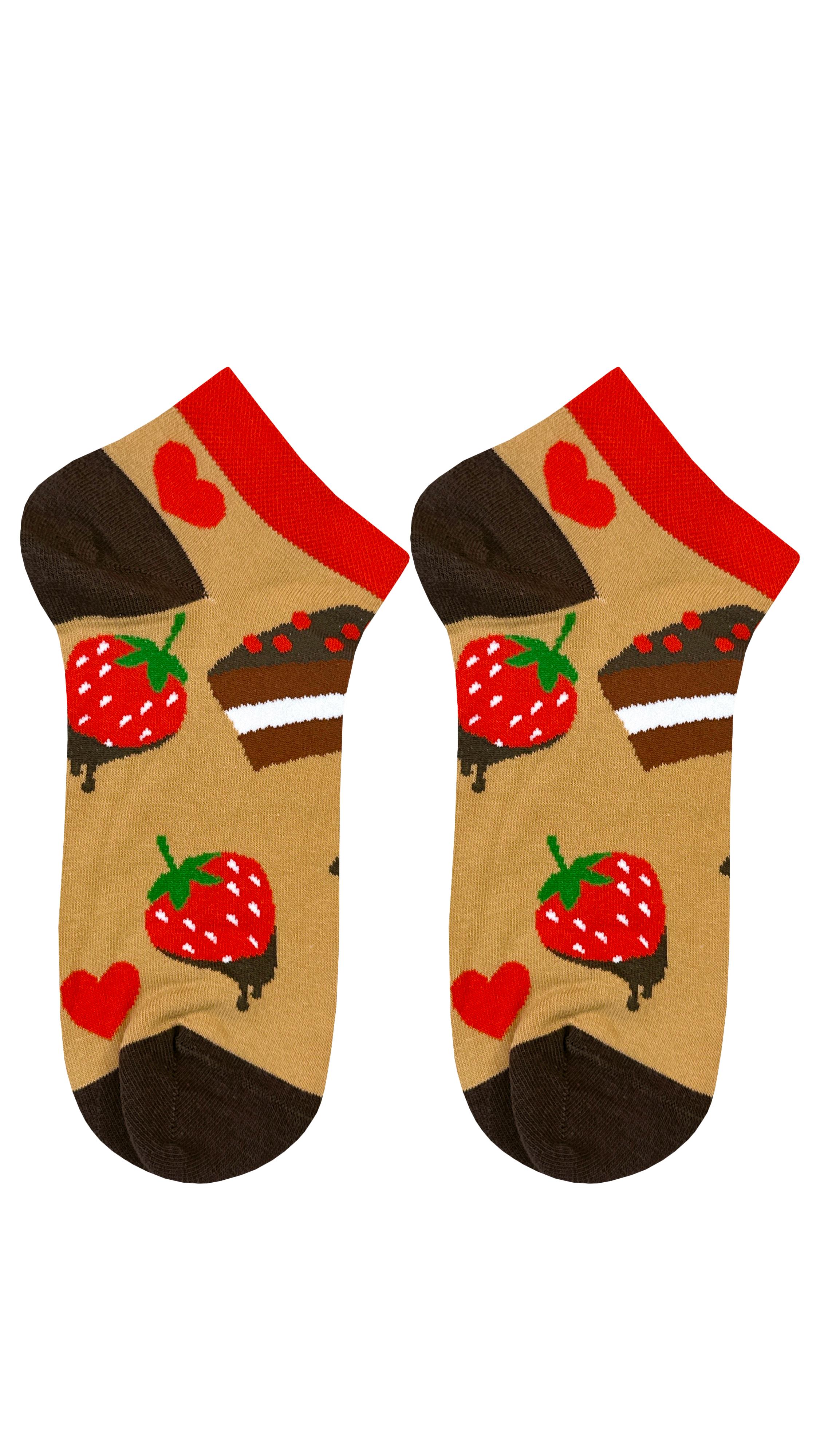 جوارب منقوشة، جوارب، نمط كعكة الفراولة والمينك