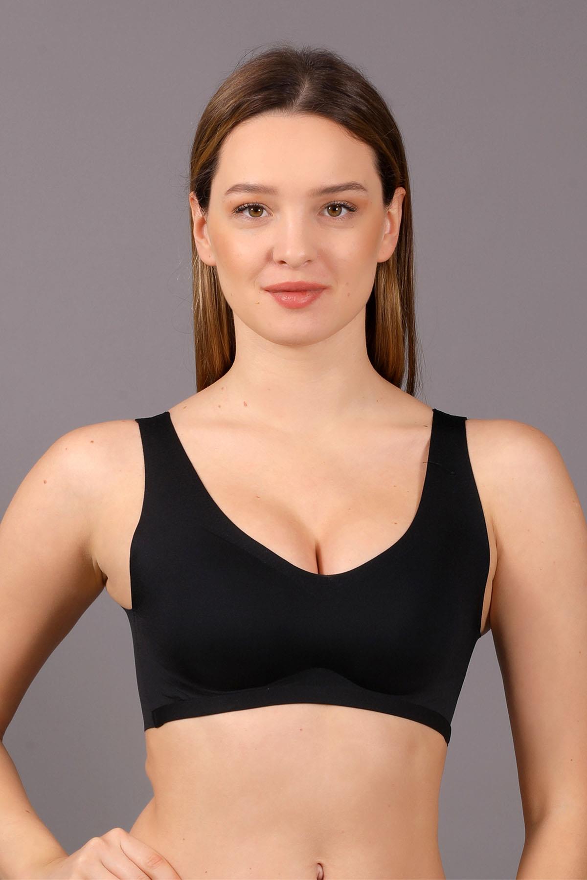 Dikişsiz Pedli Balensiz Askılı İz Yapmaz Basic Bralet SİYAH