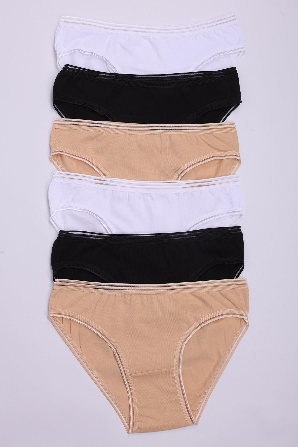 Kadın 6'lı Kenarları Transparan Bikini Seti