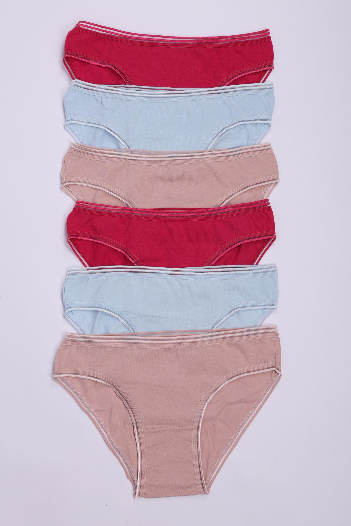 Kadın 6'lı Kenarları Transparan Bikini Seti