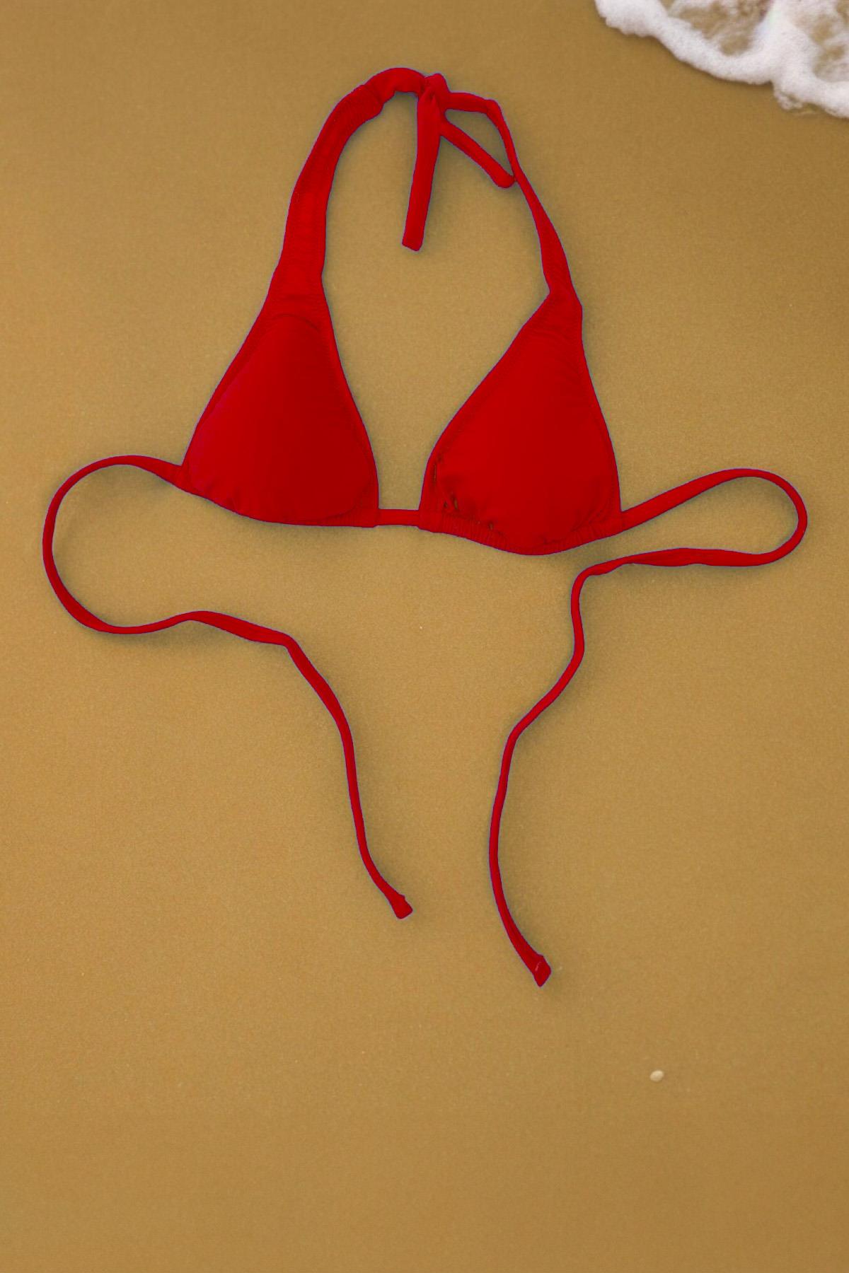 KIONE TRIANGLE BIKINI TOP RED