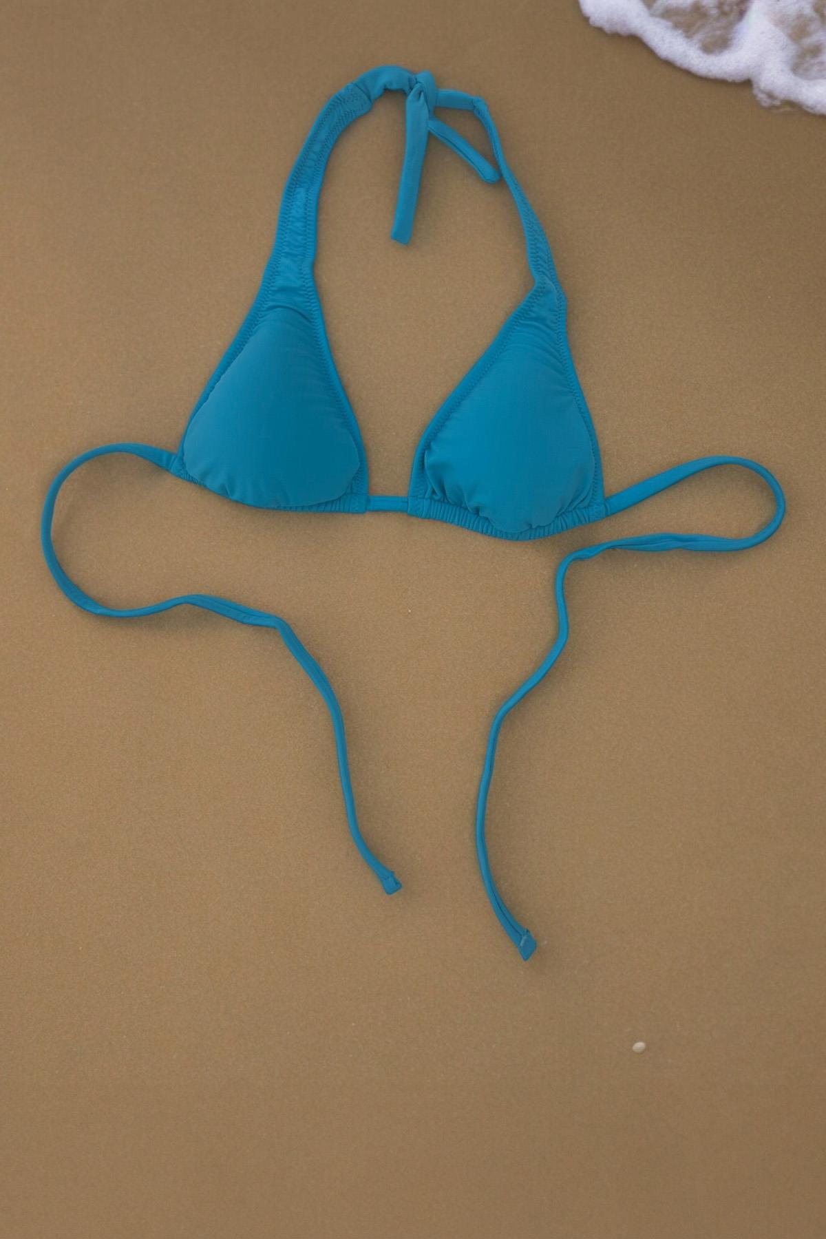 KIONE TRIANGLE BIKINI TOP TURQUOISE