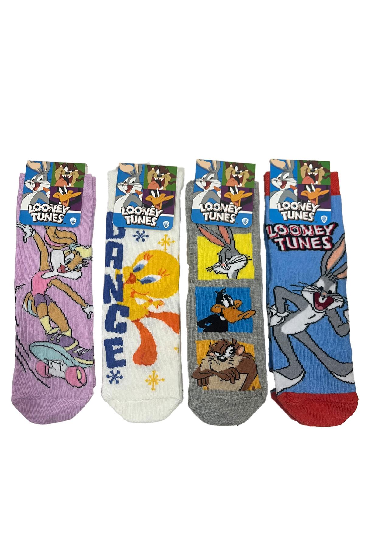 مجموعة جوارب لوني تونز كاركتر مكونة من 4 قطع