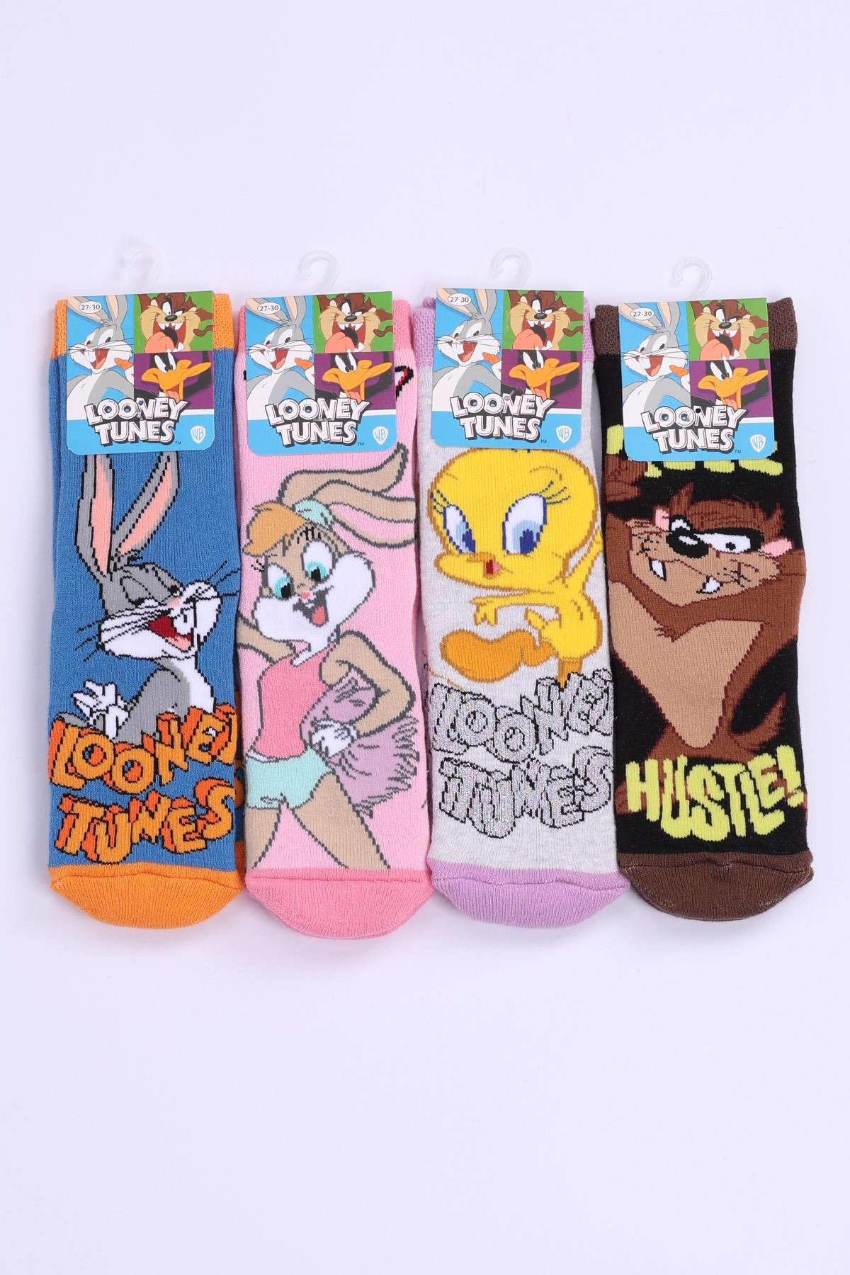 مجموعة جوارب منشفة مضادة للانزلاق لشخصيات لوني تونز ASORTI